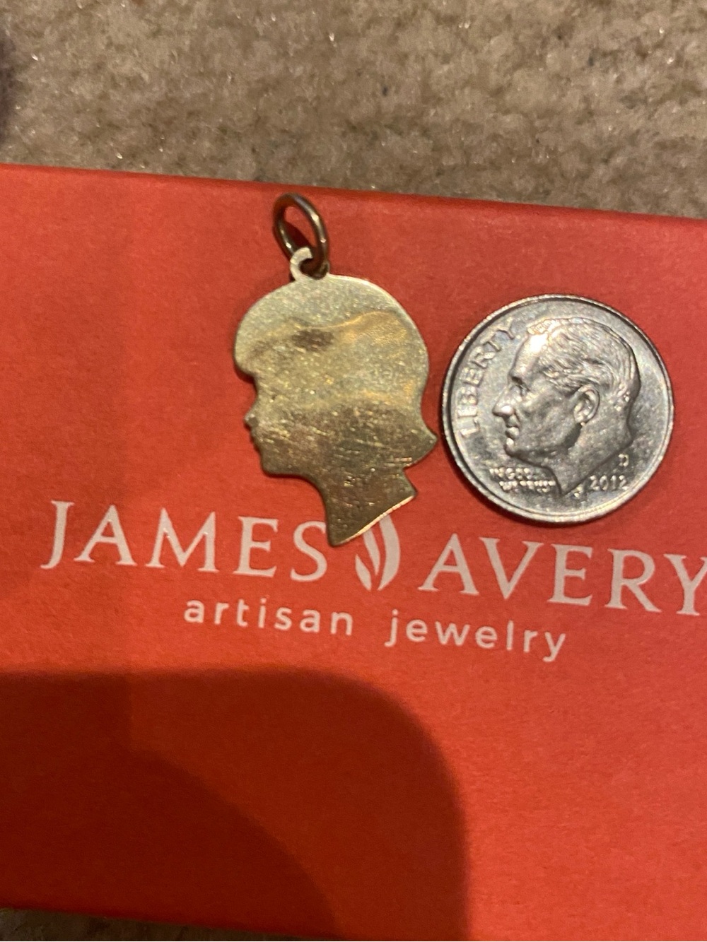 Custom made 14k Girl Head Charm/Pendant to be Engraved